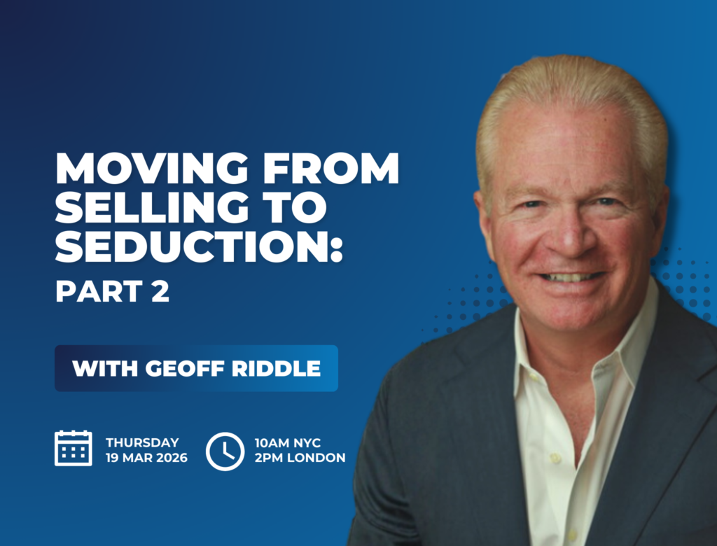 Geooff Riddle Moving From Selling To Seduction: Part 2 - WLCC